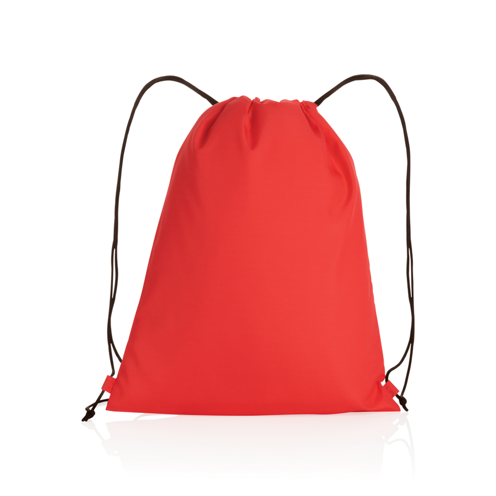 Impact AWARE™ RPET 190T rugzak met trekkoord - bedrukt of onbedrukt verkrijgbaar - rood (± PMS Red 032)