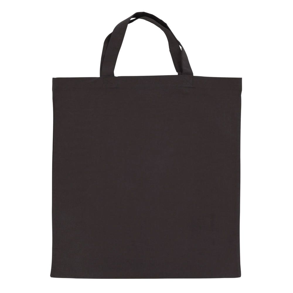 Schoudertas OEKO-TEX® gekleurd kort 140g/m² 38x42 cm