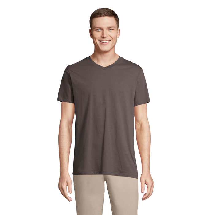 REGENT V - REGENT V V-NECK T-SHIRT - kopen of bedrukken - donker grijs