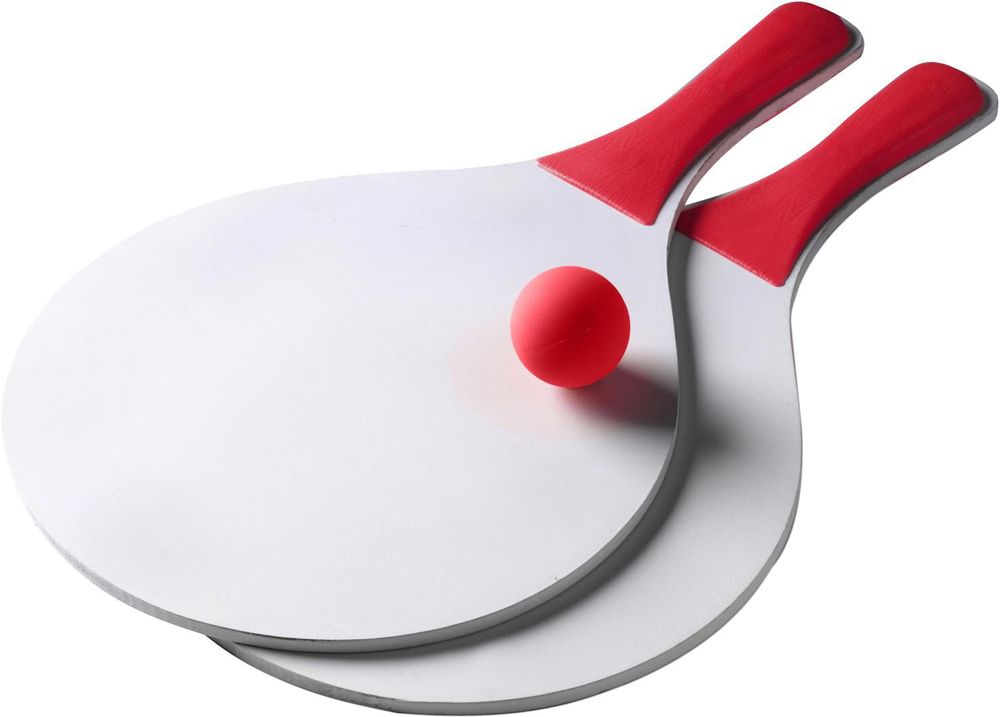 Houten strand tennisset Fabien - kopen of bedrukken - rood