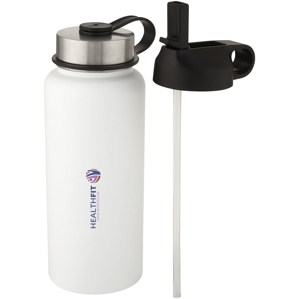 Supra 1 liter koper vacuüm geïsoleerde drinkfles met 2 deksels