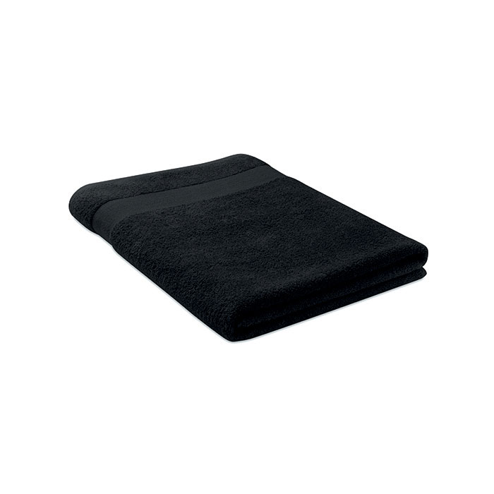 MERRY - Handdoek organisch 180x100 - kopen of bedrukken - Zwart