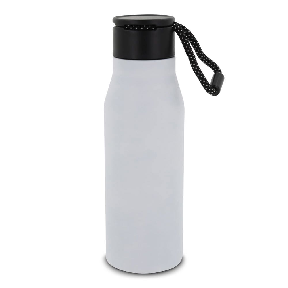 Thermofles met touw 600ml - met logo of onbedrukt bestellen - Wit