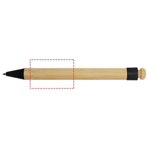 Rattan balpen van bamboe en gerecycled plastic (zwarte inkt)