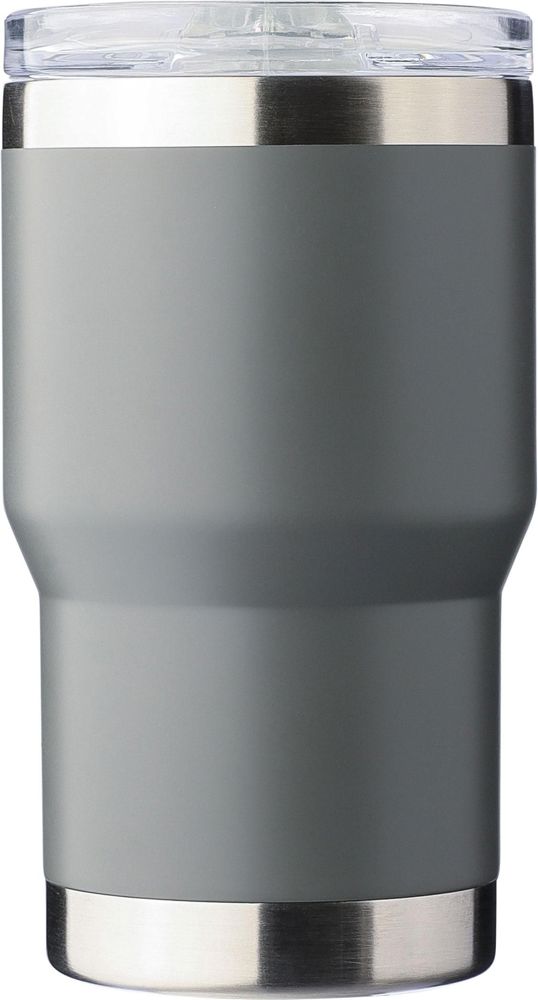 Gerecyclede roestvrijstalen dubbelwandige to go mok (350 ml) Ayen - kopen of bedrukken - grijs
