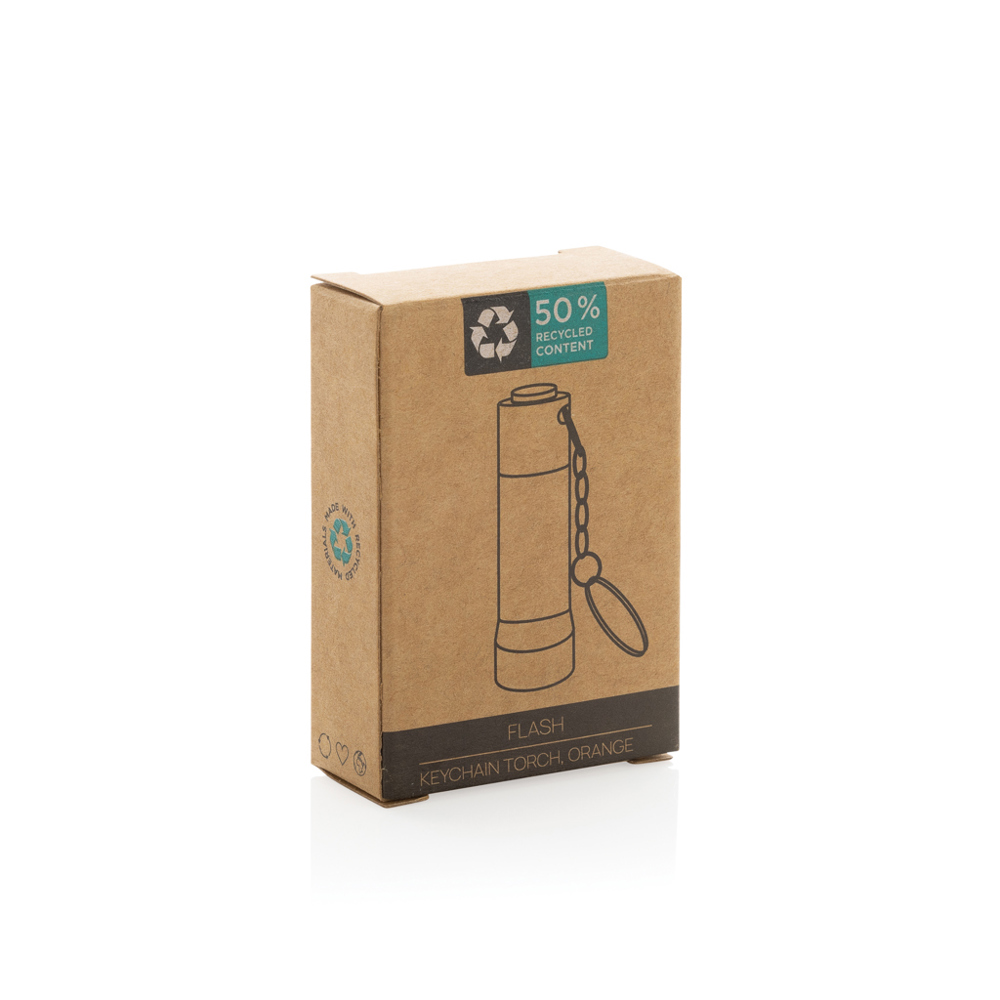 Flash RCS gerecycled aluminium sleutelhanger zaklamp