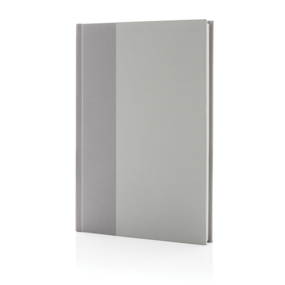 Words GRS gecertificeerd RPET & Kraft A5 notitieboek - voor bedrijven en relatiegeschenken - gebroken wit (± PMS Cool gray off white)