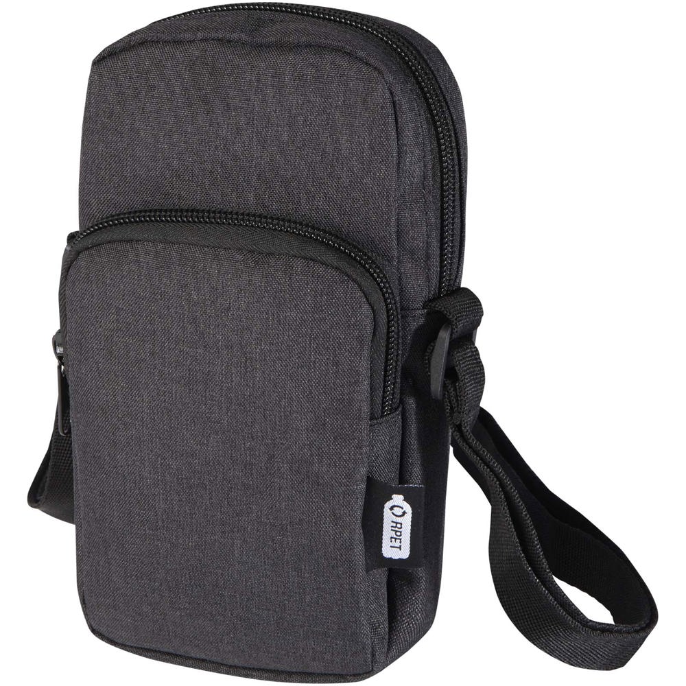 Ross GRS gerecyclede crossbody tas - voor bedrijven en relatiegeschenken - Gemêleerd houtskool