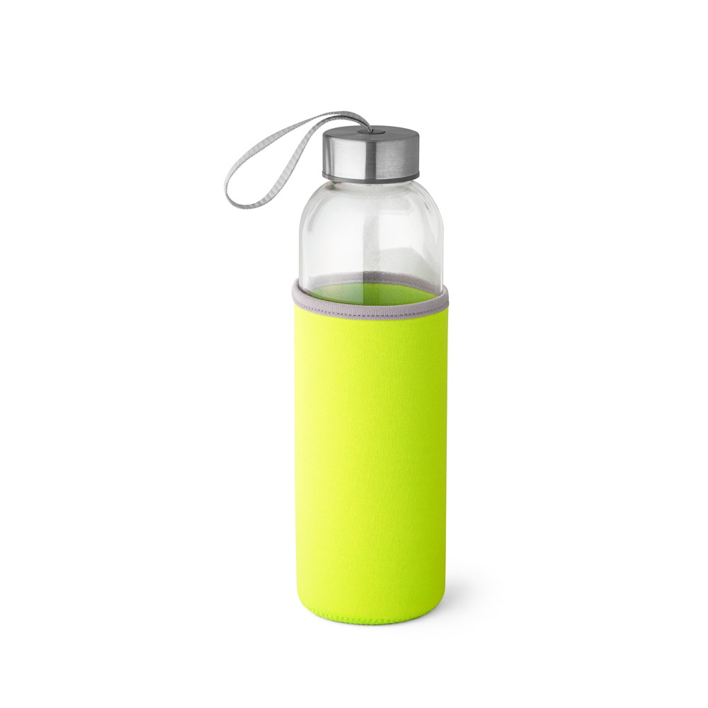 RAISE. Sportfles glas en roestvrij staal 520 mL - voor bedrijven en relatiegeschenken - Licht groen