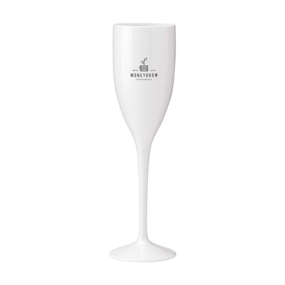 Lunaire Herbruikbaar Kunststof Champagneglas 150 ml - met logo of onbedrukt bestellen