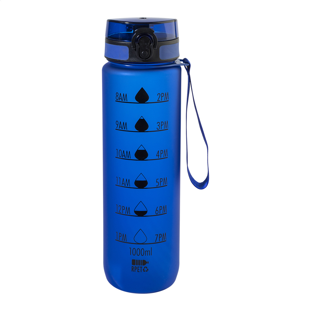 Sipcount - RPET motivatie fles - met logo of onbedrukt bestellen - blauw