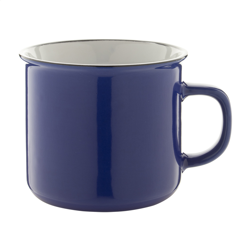 Woodstock - vintage mok - voor bedrijven en relatiegeschenken - blauw/wit
