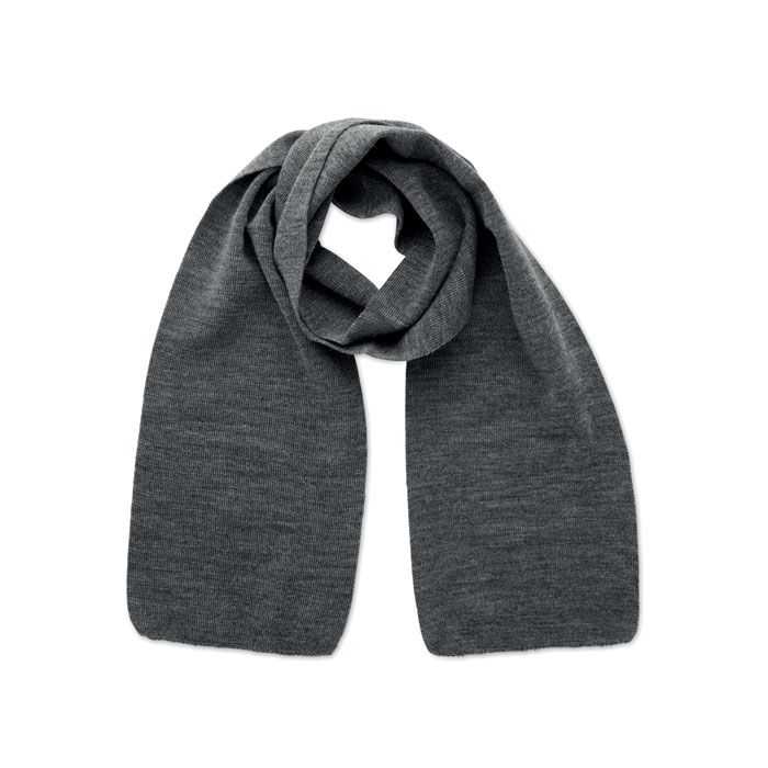 RAFY - Sjaal van RPET polyester - voor bedrijven en relatiegeschenken - wit/zwart