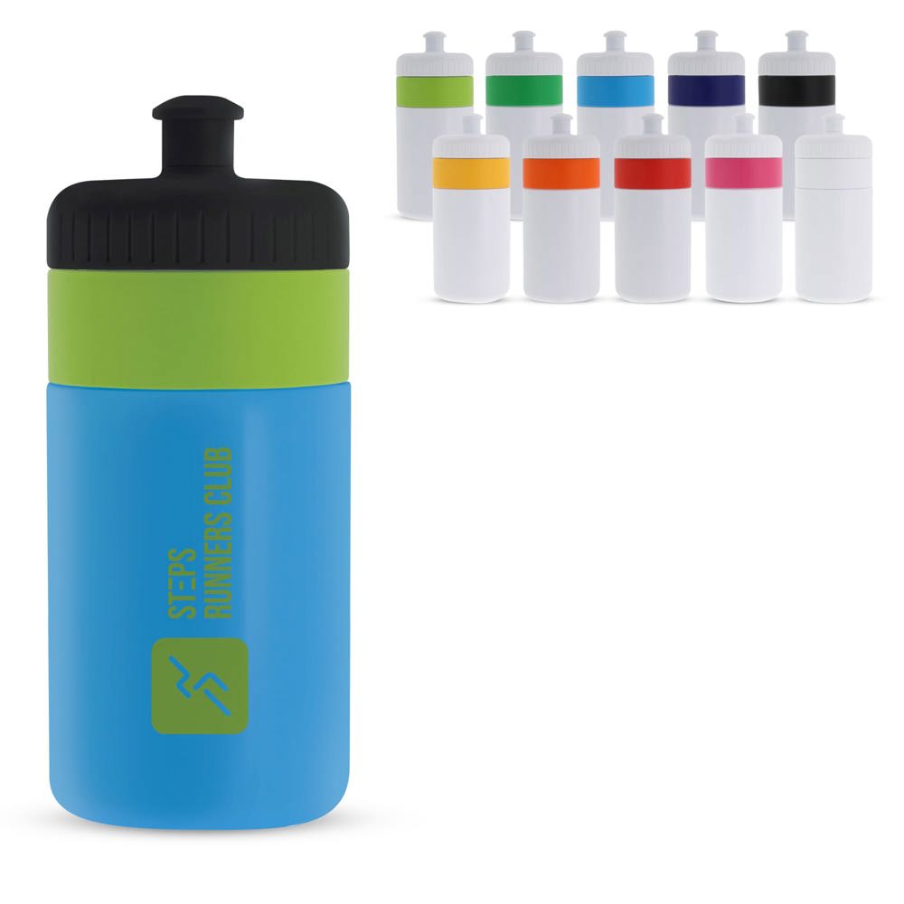 Sportbidon met rand 500ml - voor bedrijven en relatiegeschenken