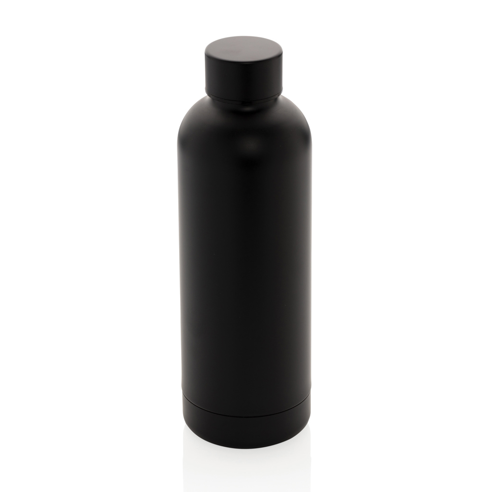 RCS gerecycled roestvrijstalen Impact vacuümfles - kopen of bedrukken - zwart (± PMS Black)