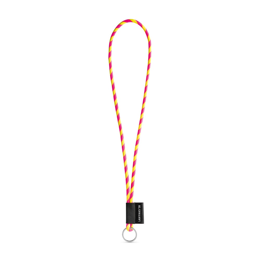 75093. Lanyard Tube Long Set I. Standaard modellen - voor bedrijven en relatiegeschenken - Hexachrome geel, Hexachrome roze