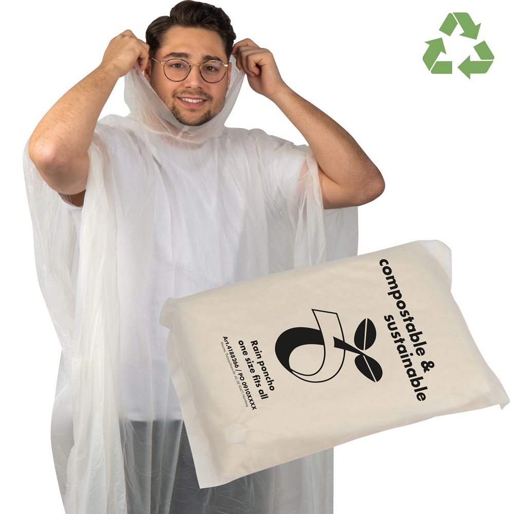 Regenponcho - bedrukt of onbedrukt verkrijgbaar