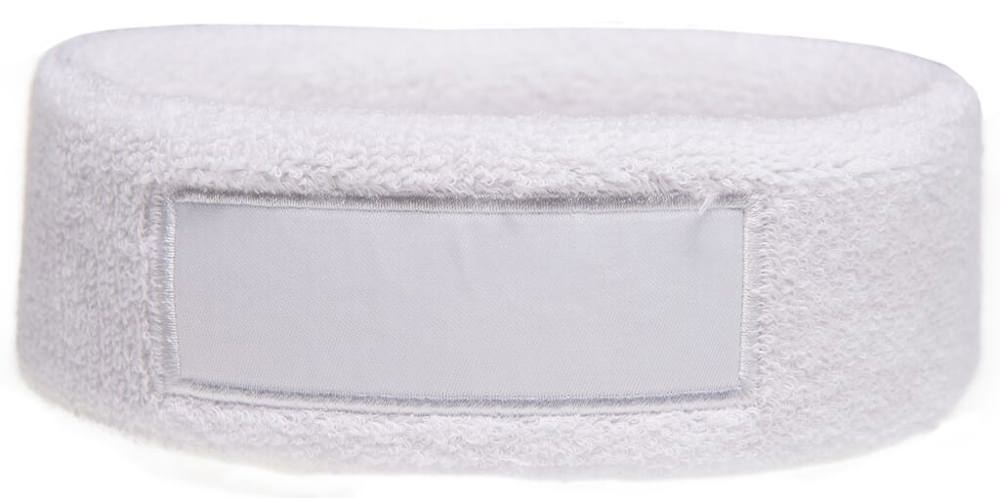 Hoofdband met label - bedrukt of onbedrukt verkrijgbaar - Wit (White) / Wit