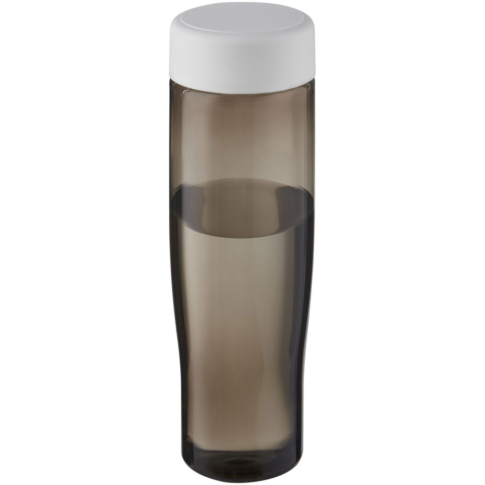 H2O Active® Eco Tempo waterfles van 700 ml met schroefdop - bedrukt of onbedrukt verkrijgbaar - Wit, Houtskool