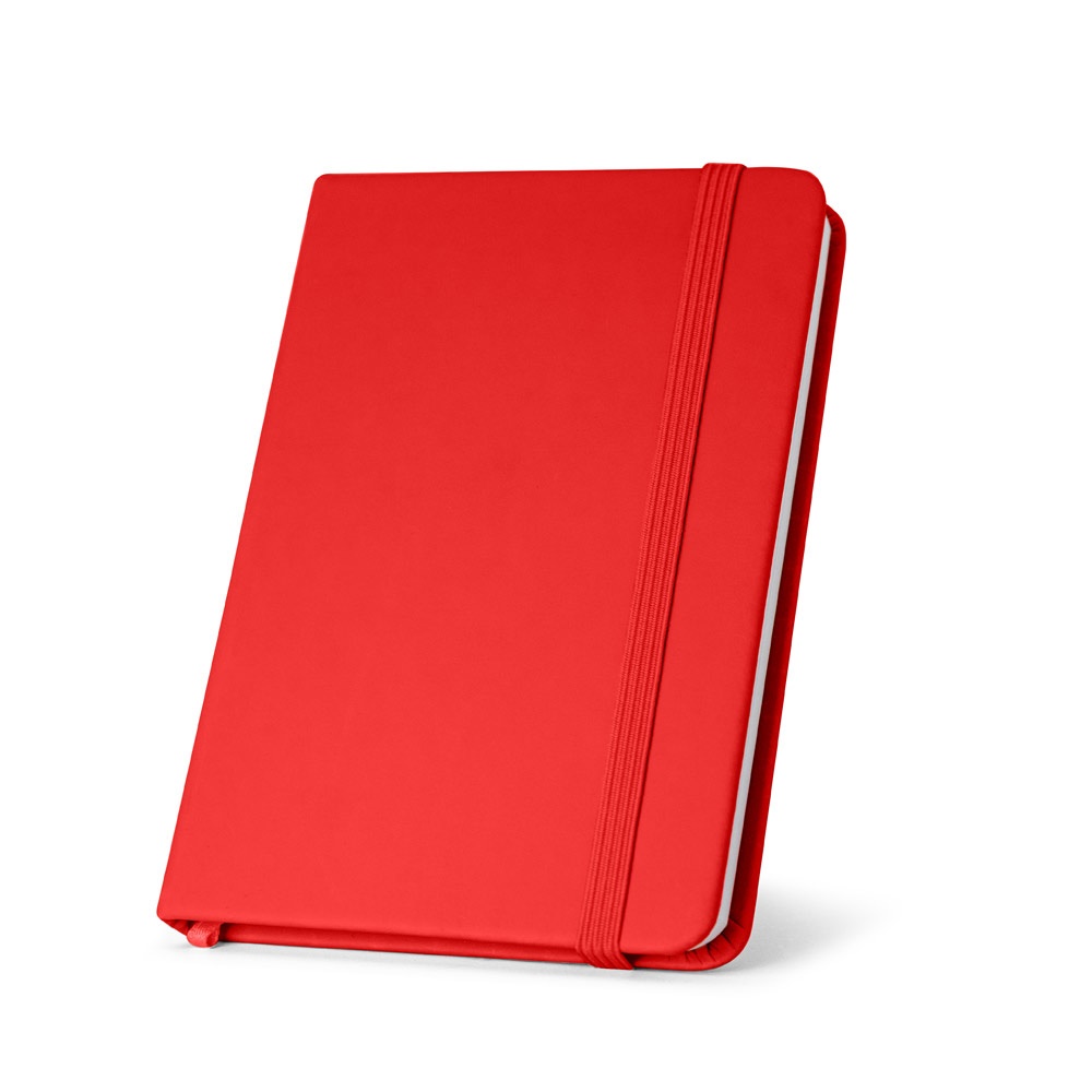 HEMINGWAY. A5 PU notitieblok met blanco pagina's - met logo of onbedrukt bestellen - Rood