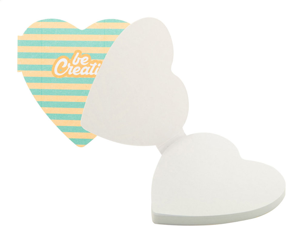 CreaStick Seed Heart - custom made sticky notitieblok - bedrukt of onbedrukt verkrijgbaar