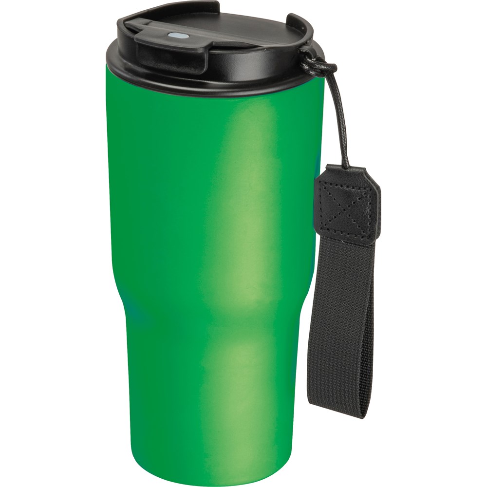 Dubbelwandige drinkbeker van rvs, 550 ml - voor bedrijven en relatiegeschenken - Groen