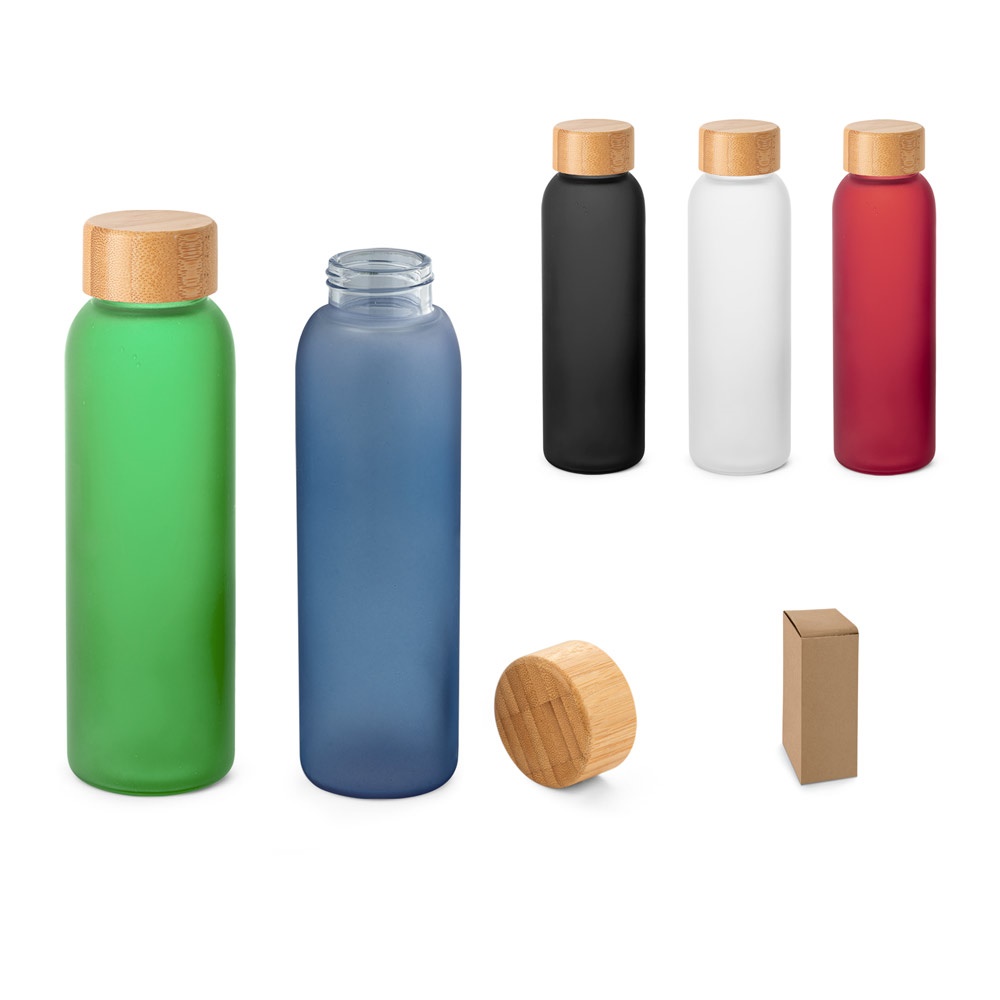 LILLARD GLASS. 520 ml gematteerde glazen fles - voor bedrijven en relatiegeschenken