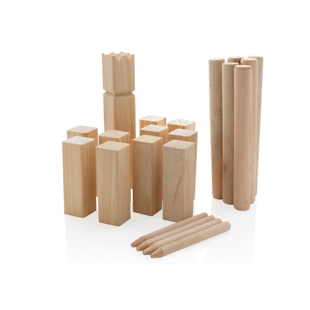 Houten kubb set - bedrukt of onbedrukt verkrijgbaar