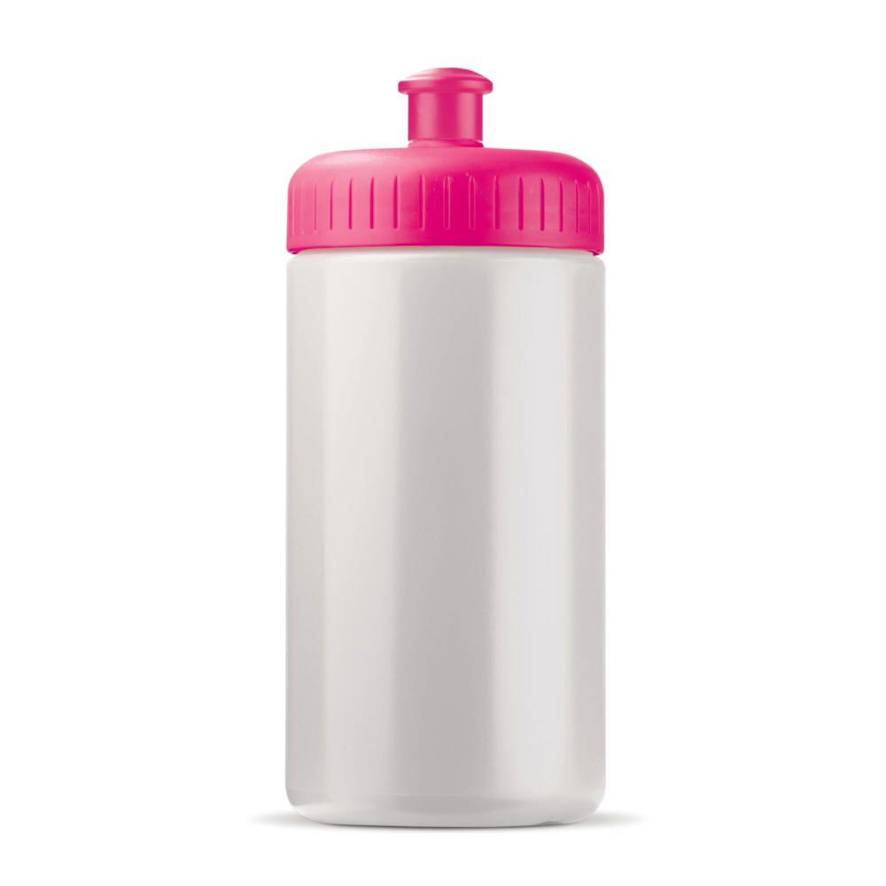 Sportbidon classic 500ml - bedrukt of onbedrukt verkrijgbaar - Wit / Roze