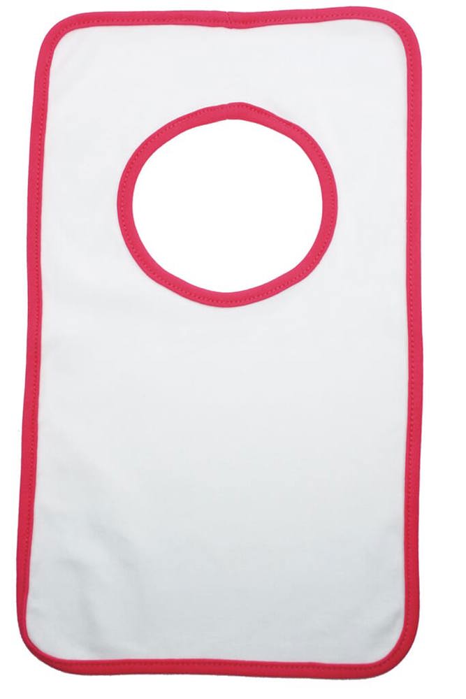 Baby slabbetje - kopen of bedrukken - Wit (WHITE) / Roze