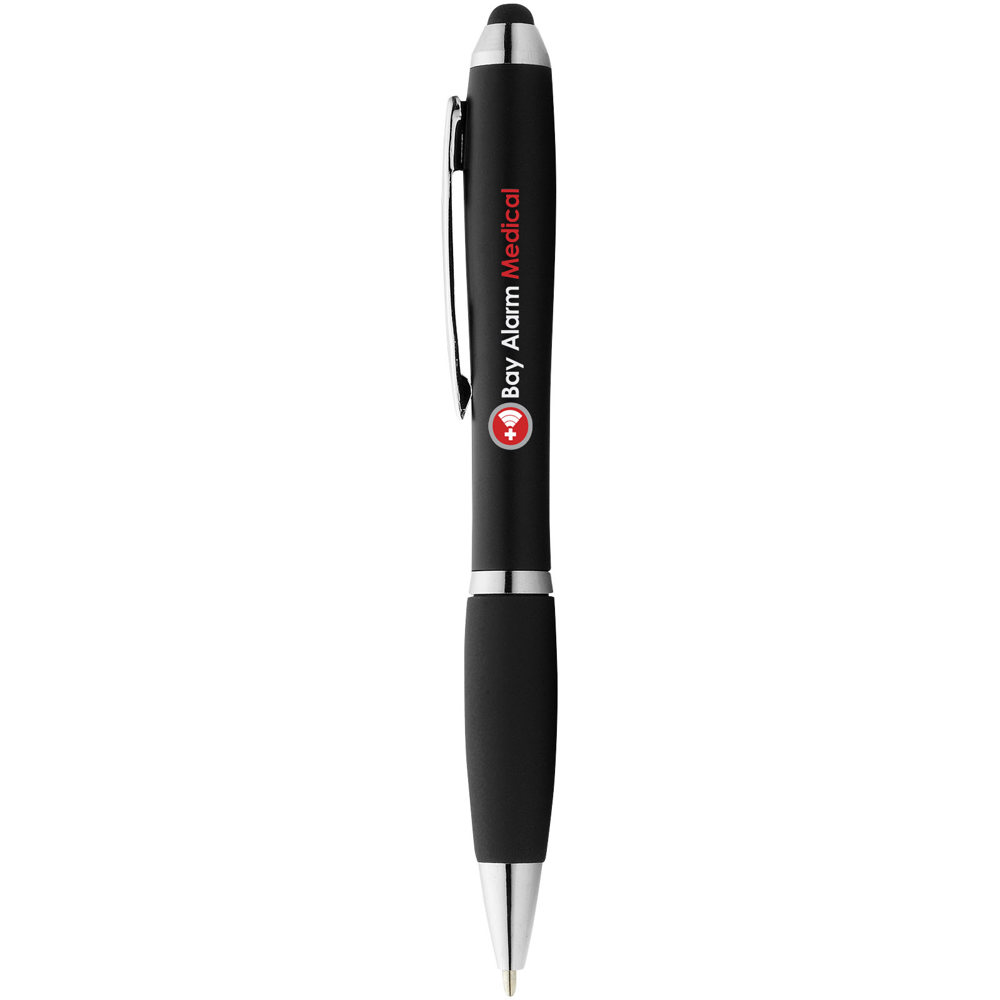 Nash stylus balpen gekleurd met zwarte grip (blauwe inkt)