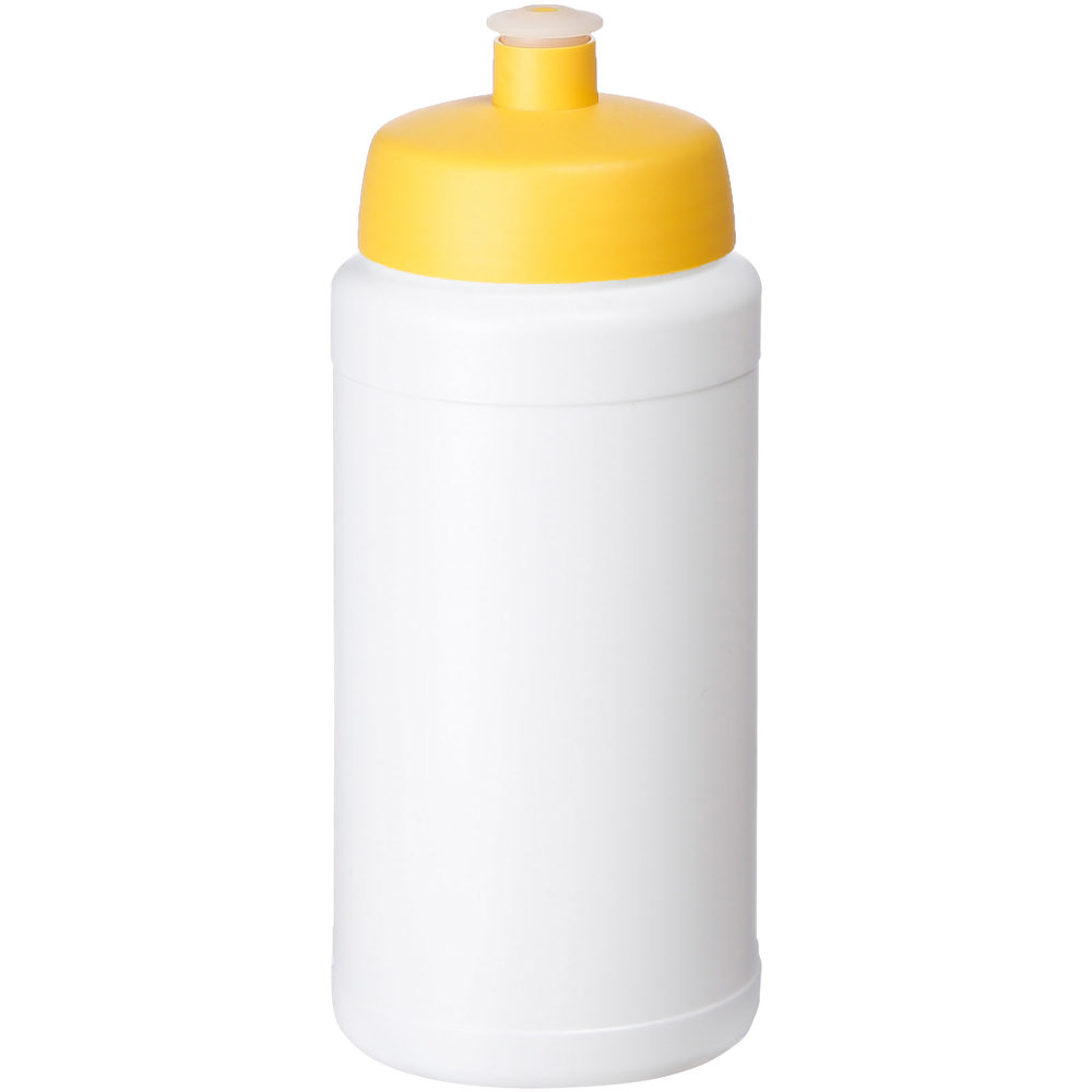 Baseline® Plus 500 ml drinkfles met sportdeksel - met logo of onbedrukt bestellen - Wit, Geel
