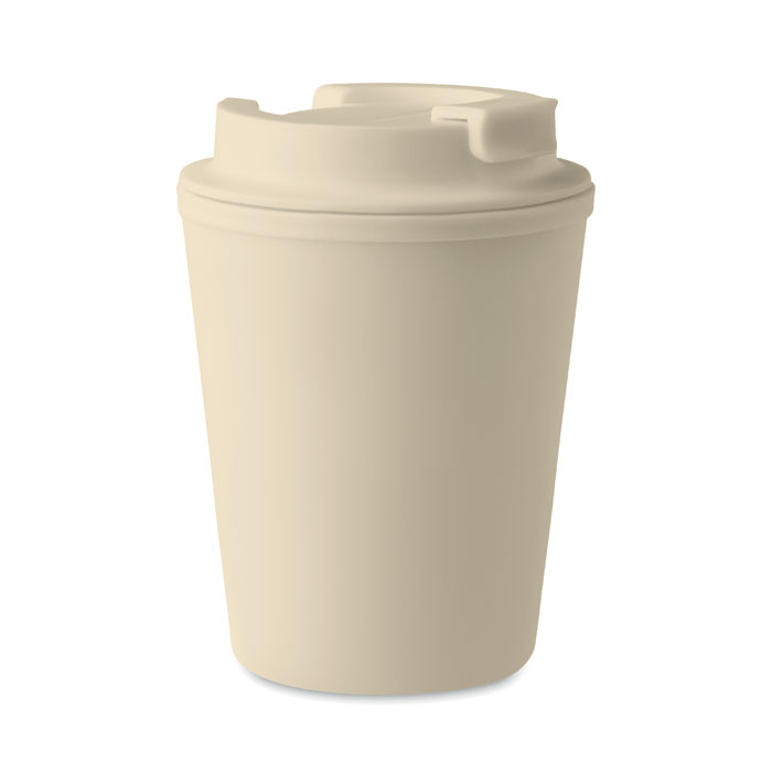 TRIDUS - PP beker 300 ml - met logo of onbedrukt bestellen - Beige