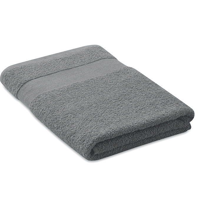 PERRY - Handdoek organisch 140x70 - voor bedrijven en relatiegeschenken - Grijs