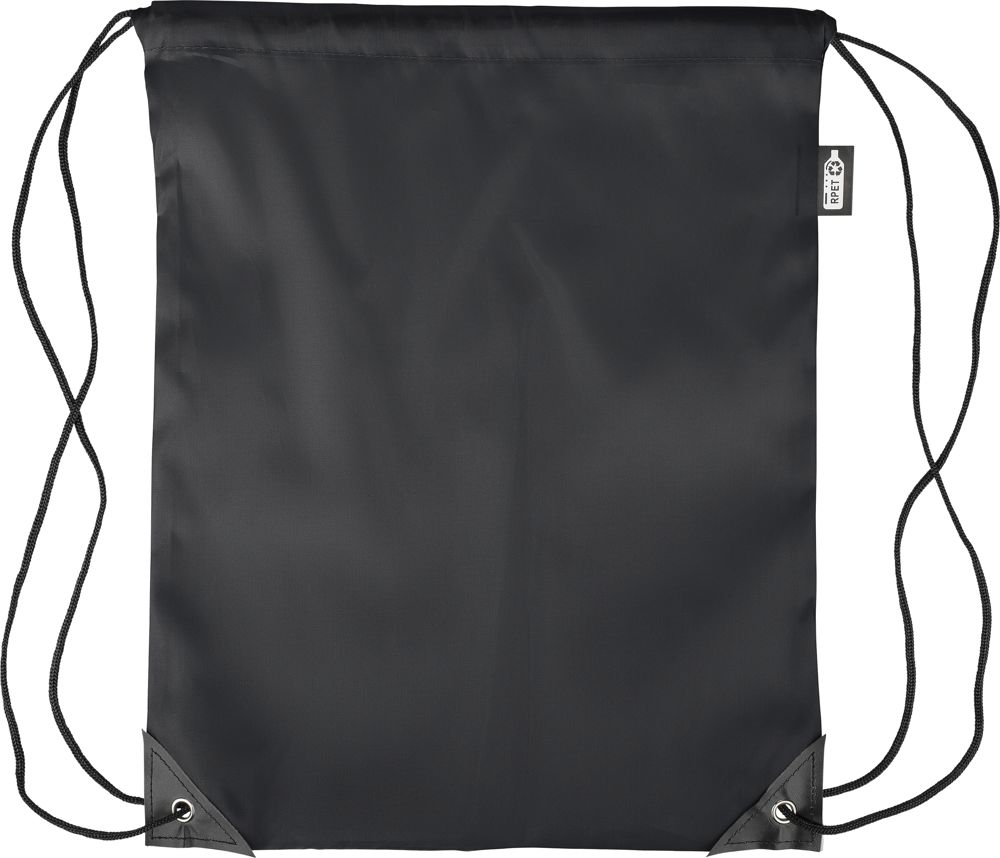 Gerecyclede rPET polyester (210D) trekkoord rugtas Enrique - kopen of bedrukken - zwart