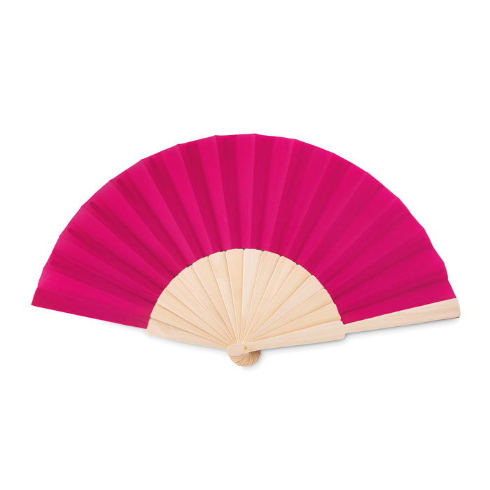 FANNY WOOD - Waaier hout/polyester - kopen of bedrukken - fuchsia