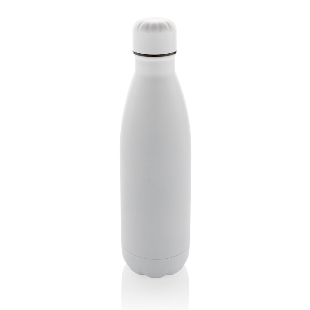 Eureka RCS-gecertificeerde gerecycled rvs enkelwandige fles - kopen of bedrukken - wit (± PMS White)