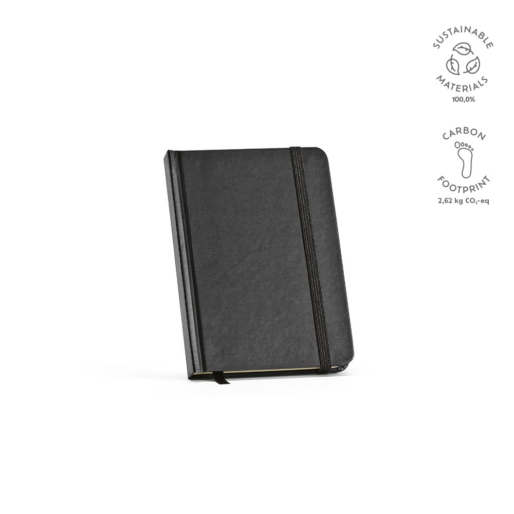 Marquez A6 notitieboek gerecycled papier 70 gsm - voor bedrijven en relatiegeschenken - Zwart