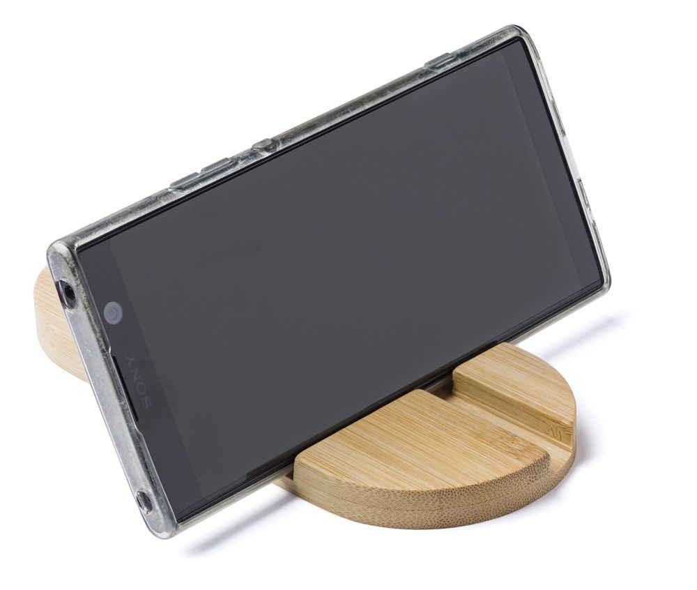 Bamboe telefoon- en tablethouder Eamon - voor bedrijven en relatiegeschenken
