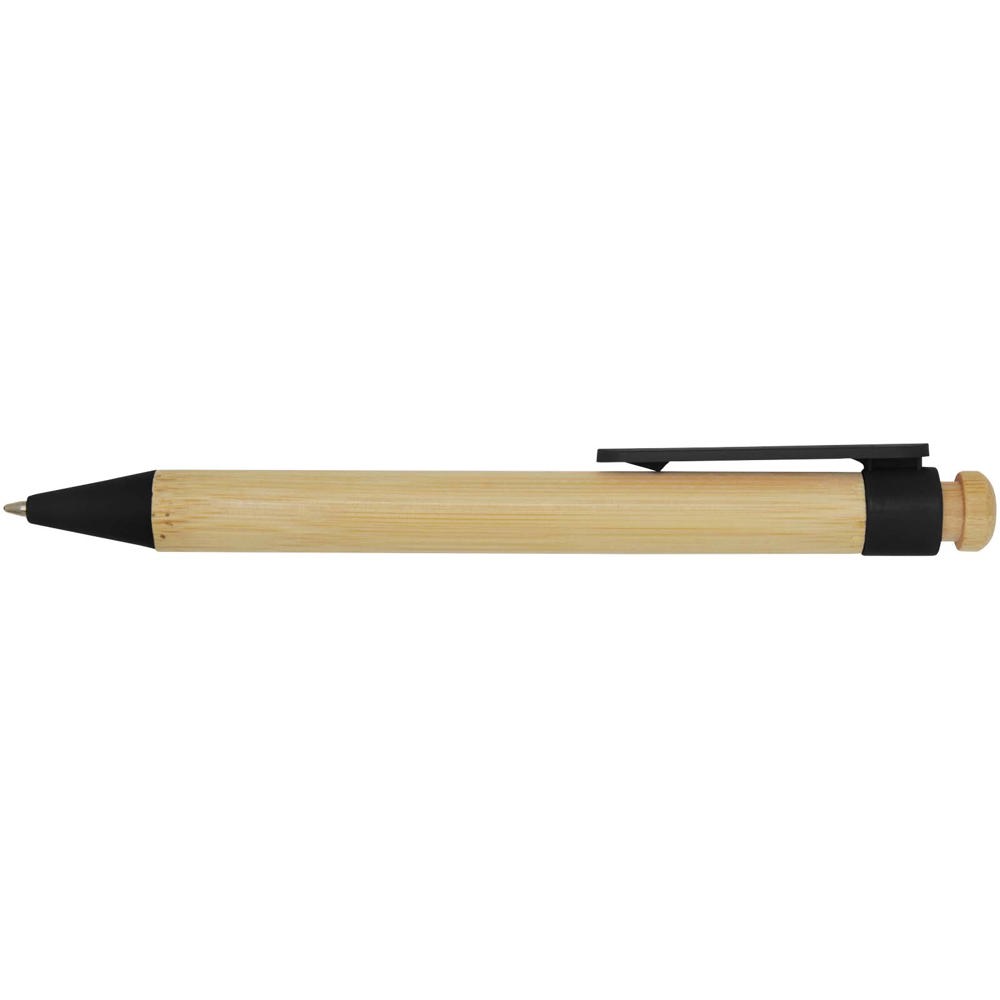 Rattan balpen van bamboe en gerecycled plastic (zwarte inkt)