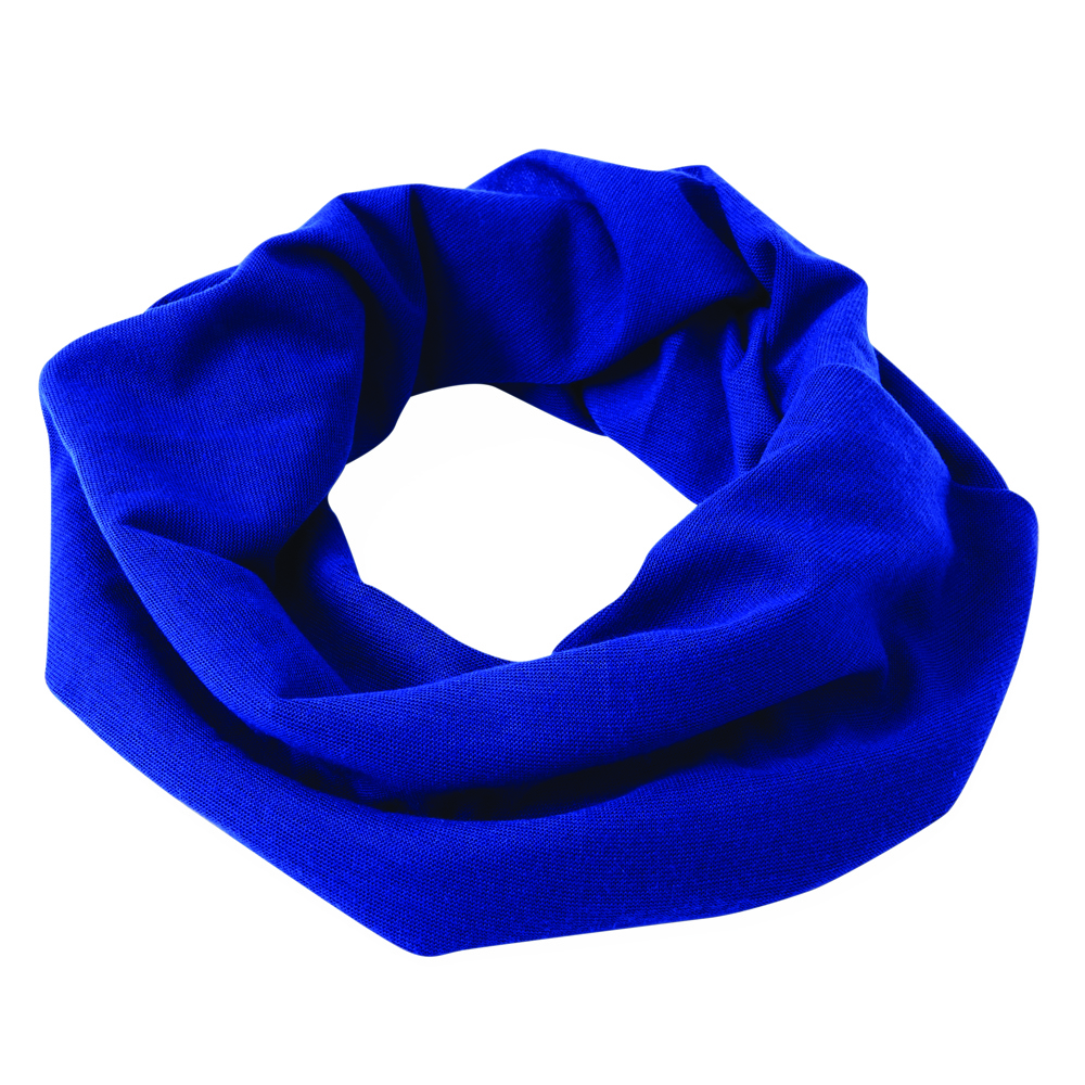 TRENDY - Elastische bandana - met logo of onbedrukt bestellen - blauw