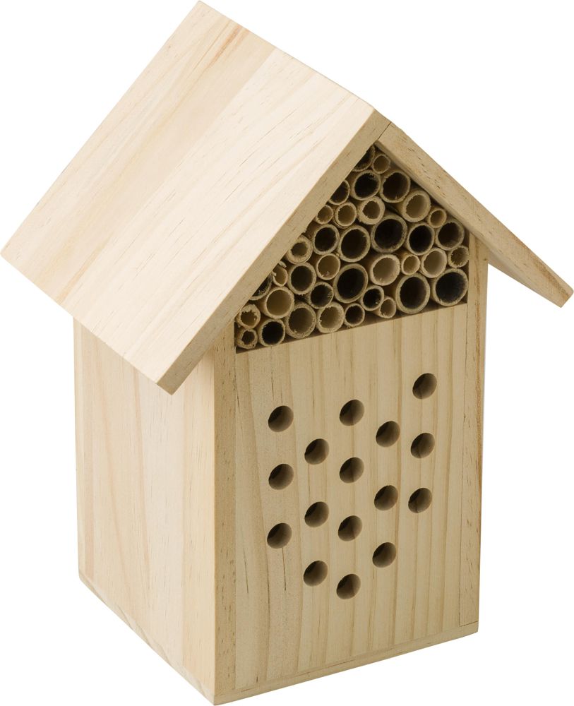 Houten bijenhuisje Fahim - met logo of onbedrukt bestellen