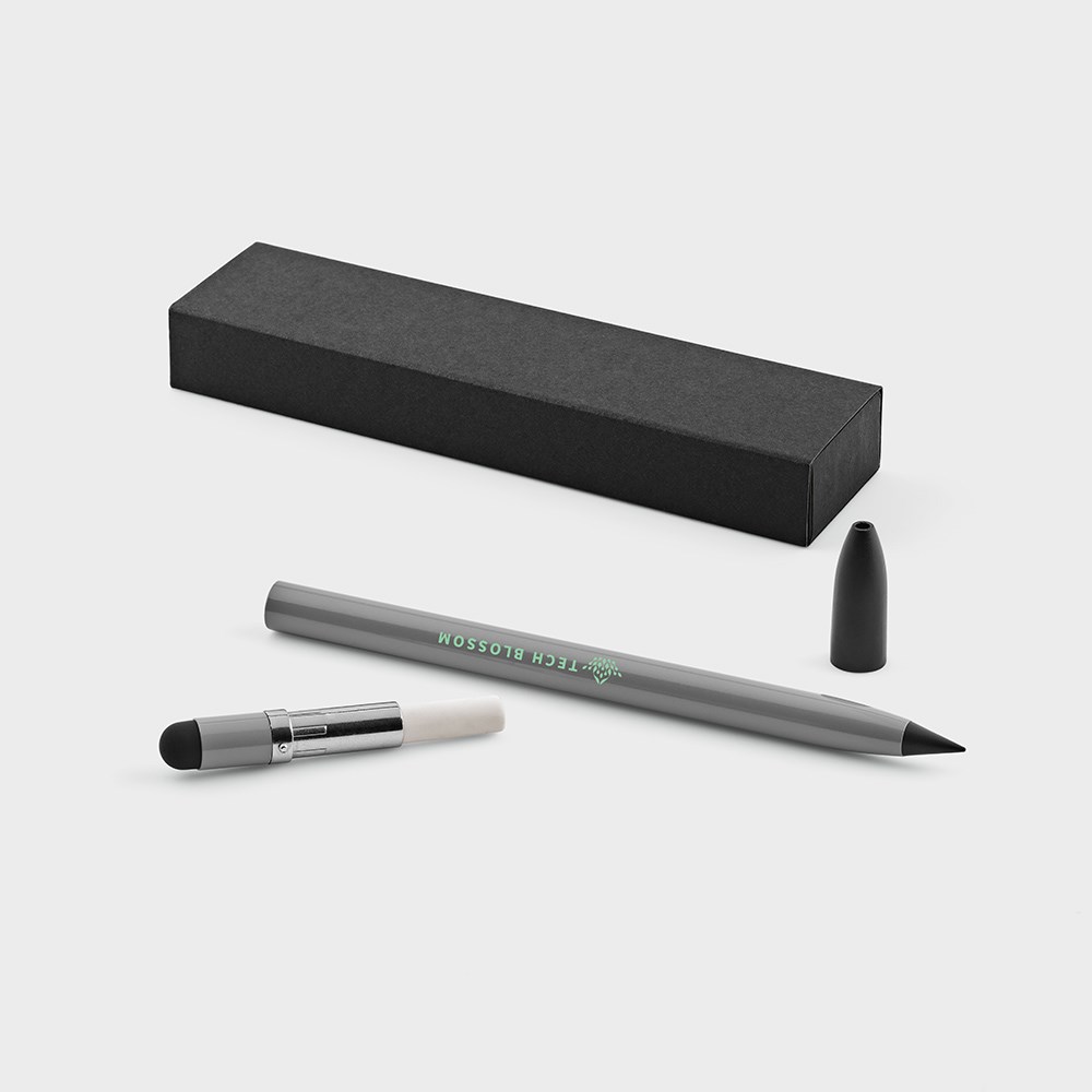 Voltaire Inktloze Pen Gerecycled Aluminium - Zilver