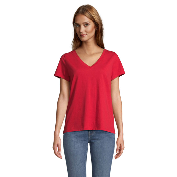 REGENT V WOMEN - REGENT V T-SHIRT WOMEN - voor bedrijven en relatiegeschenken - Rood