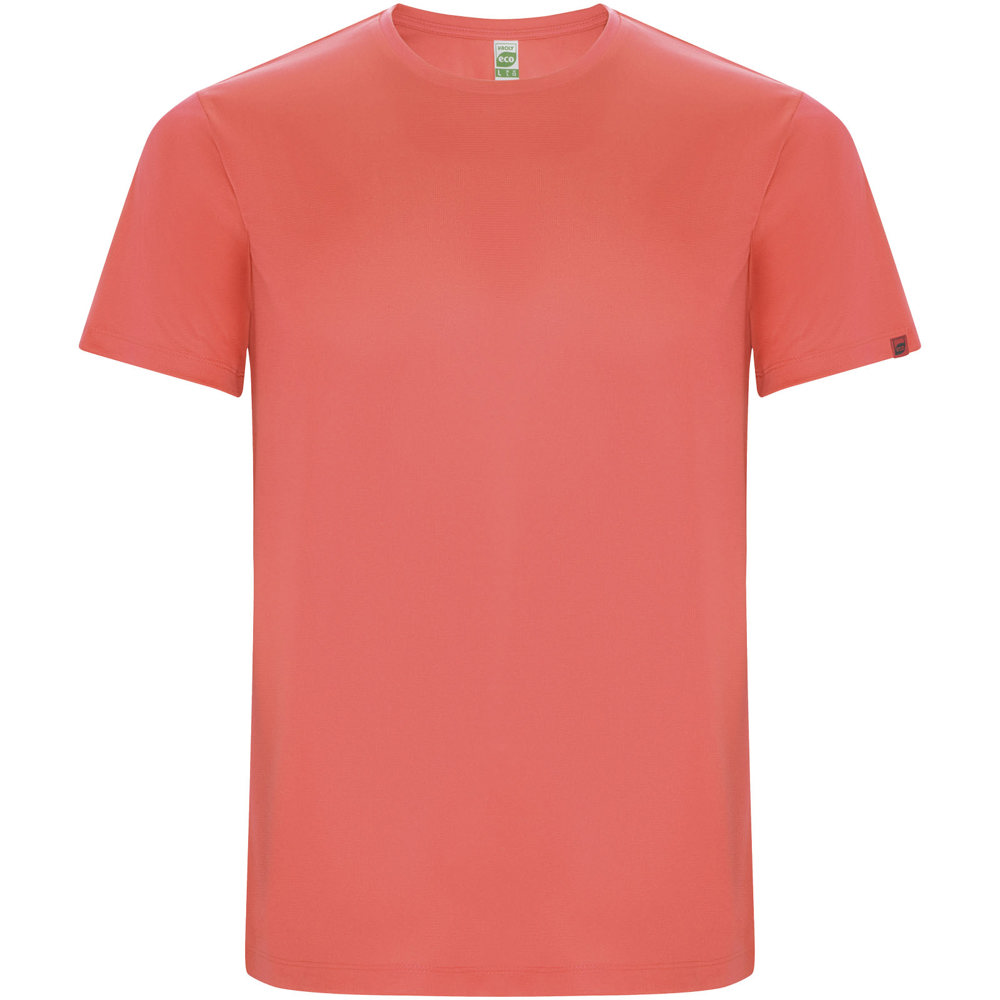 Imola sportshirt met korte mouwen voor heren - met logo of onbedrukt bestellen - Fluorkoraal