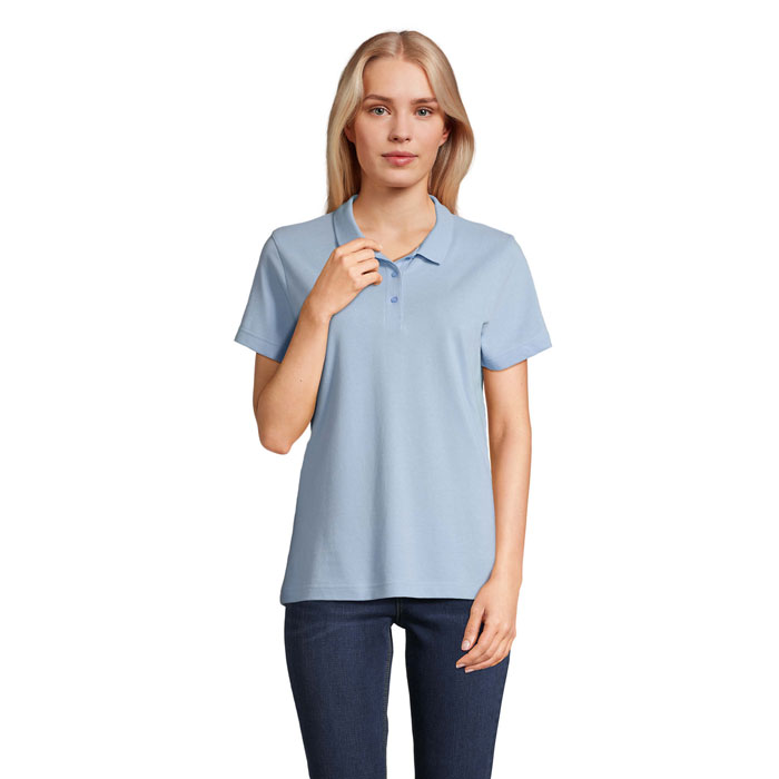 PULSE WOMEN - PULSE DAMES POLO - met logo of onbedrukt bestellen - Sky Blue Pique