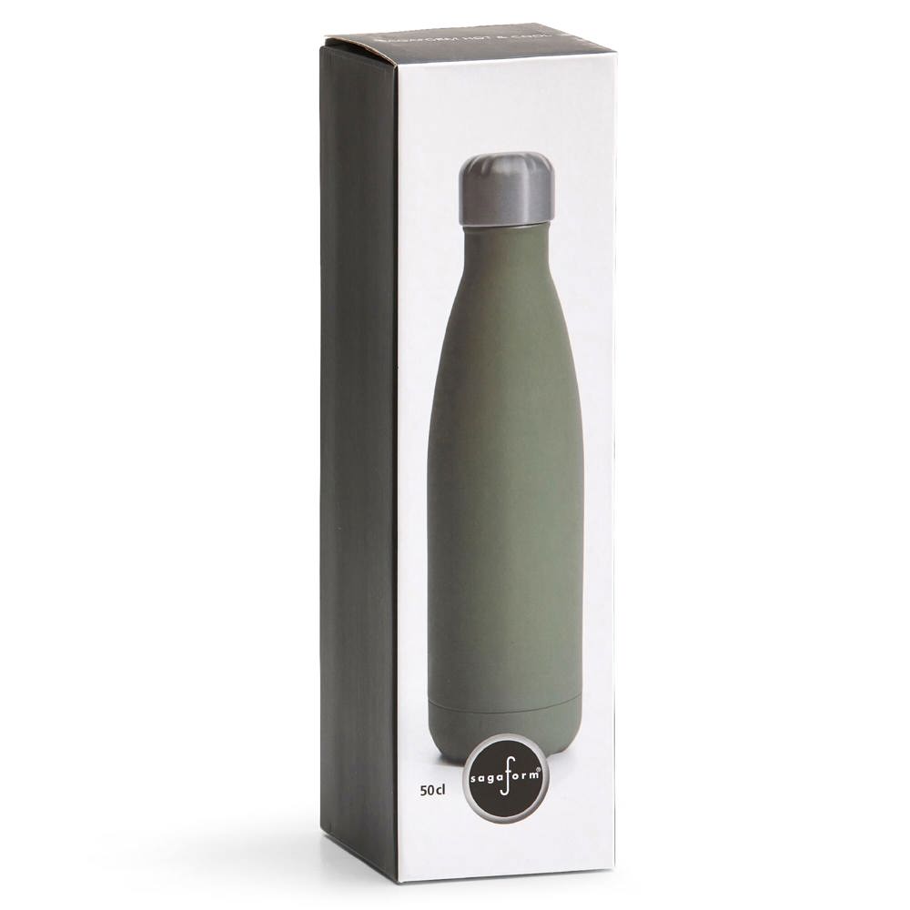 Sagaform Nils stalen fles Rubber 500ml