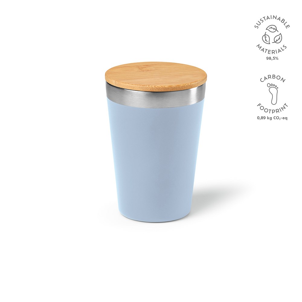 Don Reisbeker gerecycled roestvrij staal 390 ml - kopen of bedrukken - Heide blauw