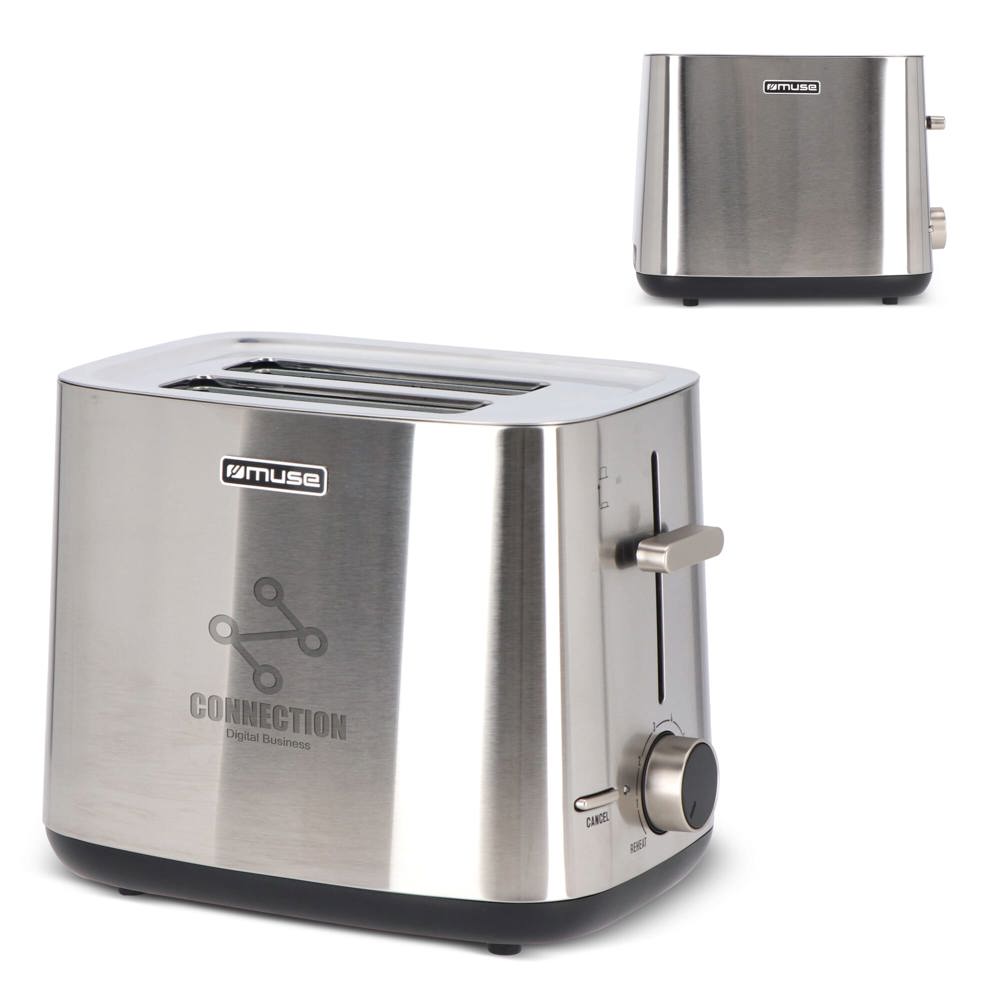 MS-115|Muse Toaster Roestvrij Staal - met logo of onbedrukt bestellen