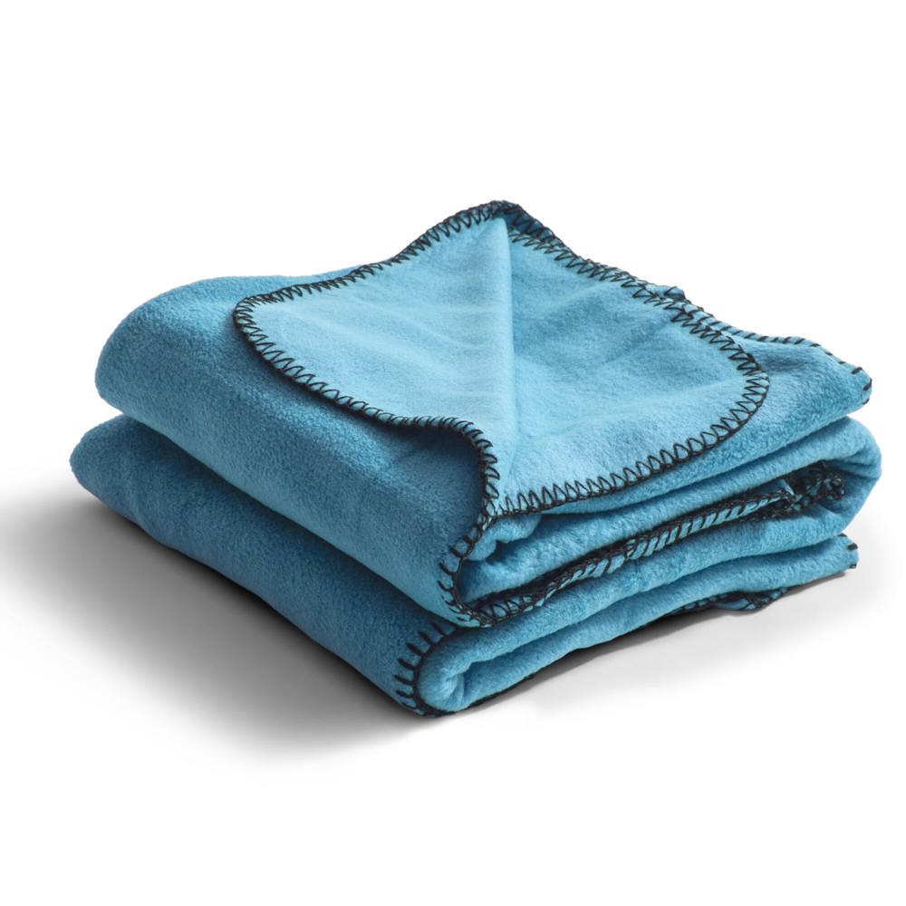 Nightingale fleece deken 130x170 cm - met logo of onbedrukt bestellen - Lichtblauw